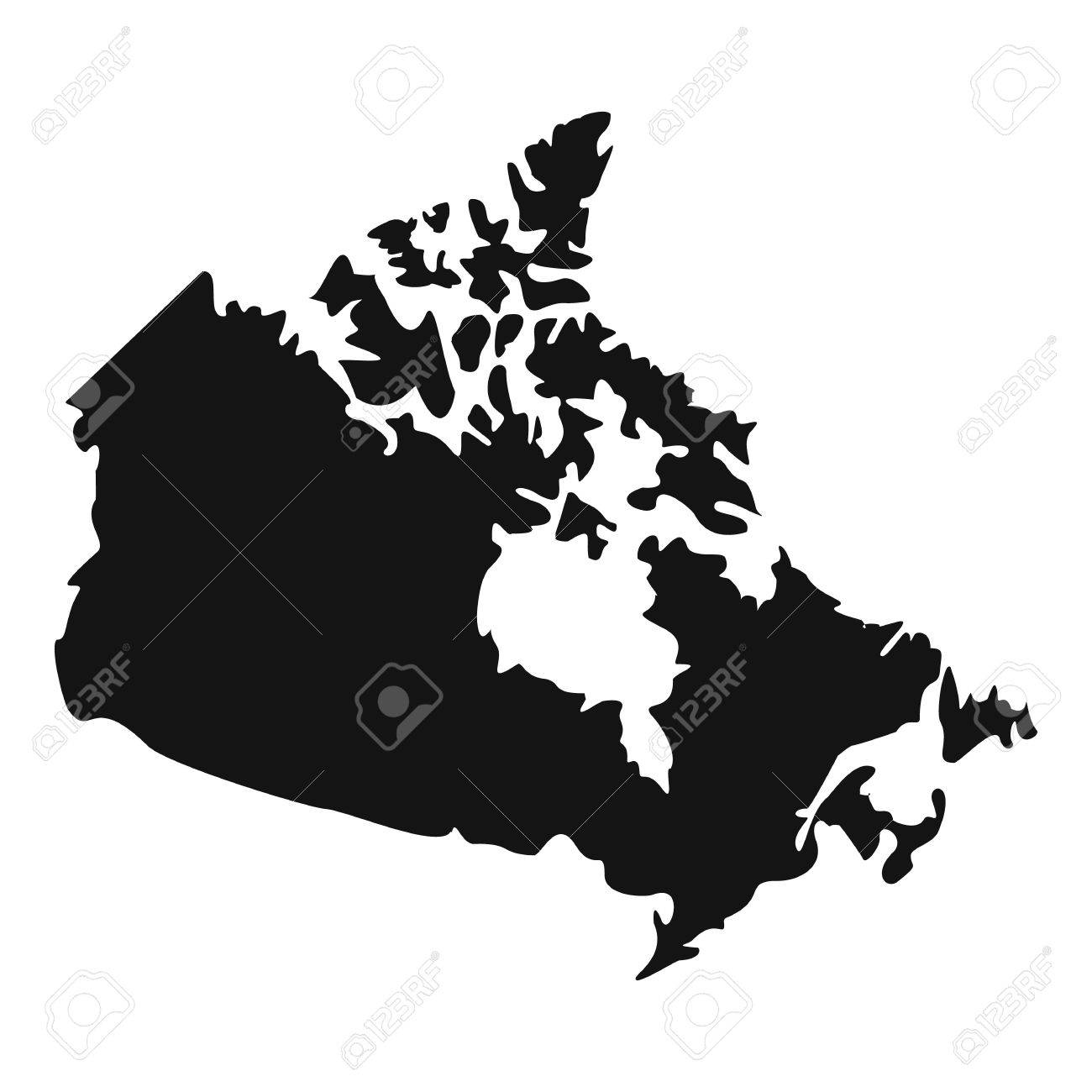 Canada map icon. Simple illustration of Canada map vector icon...