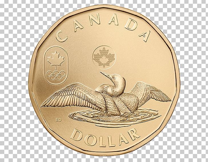 Winter Olympic Games Canada Loonie Toonie Canadian Dollar PNG.