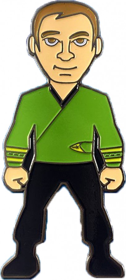 Captain Kirk green Wrap Uniform Collectors Pin Star Trek.