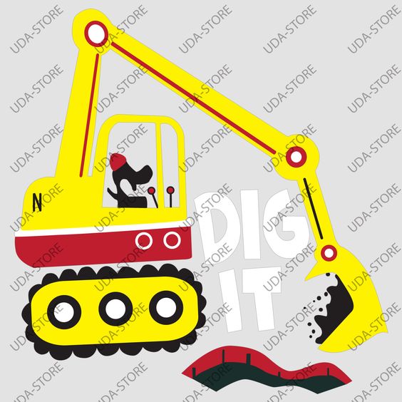 Backhoe loader clipart.