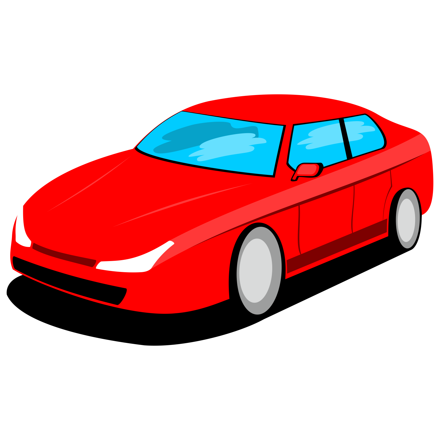 Vector for free use: Red car vector.