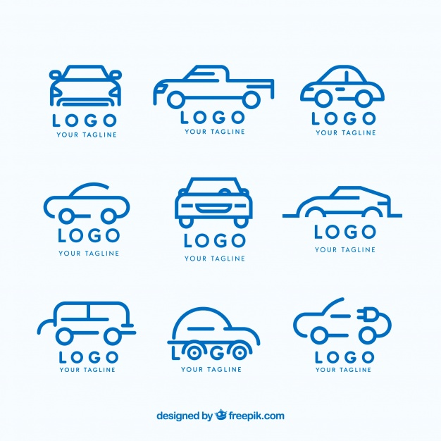 Flat car logo collection Vector.