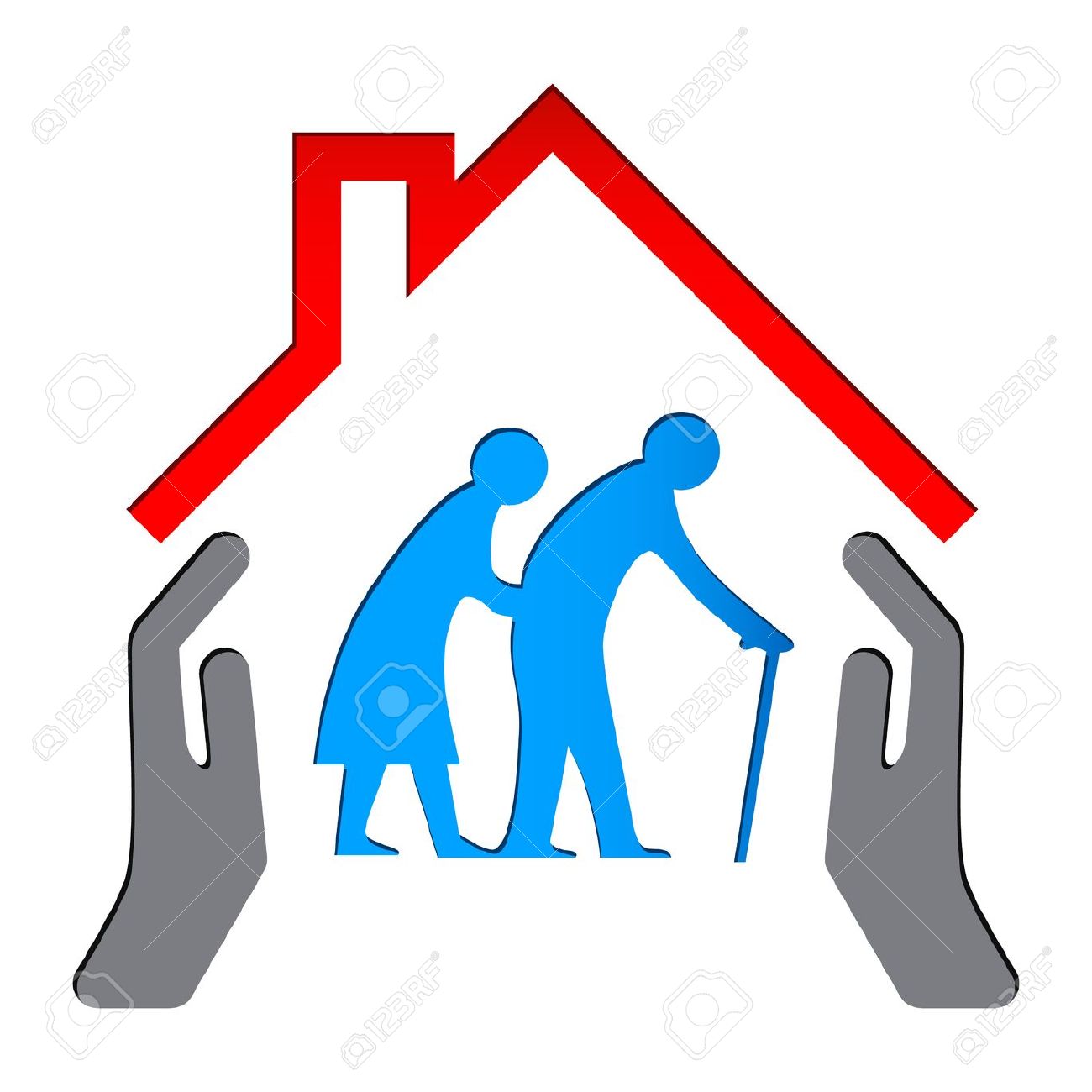 Nursing Elderly Care Clip Art.