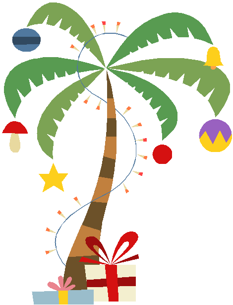 Hawaiian Christmas Clipart.