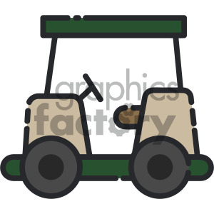 golf cart vector art . Royalty.