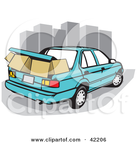 Cartoon Car Trunk Clipart.