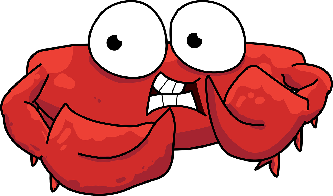 Animal Cartoon Comic Crab PNG.