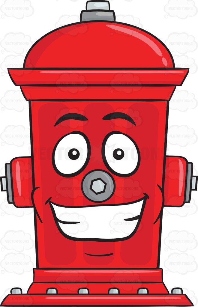 Fire Hydrant With Big Grin On Face Emoji #bolts #clapper.