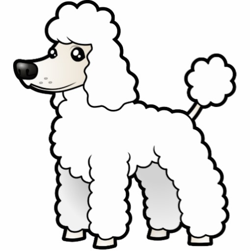 Cartoon Standard/Miniature/Toy Poodle (puppy cut) Photo.