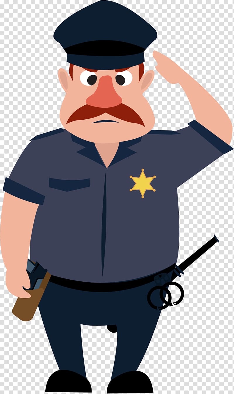 Police officer saluting illustration, Police officer Police.