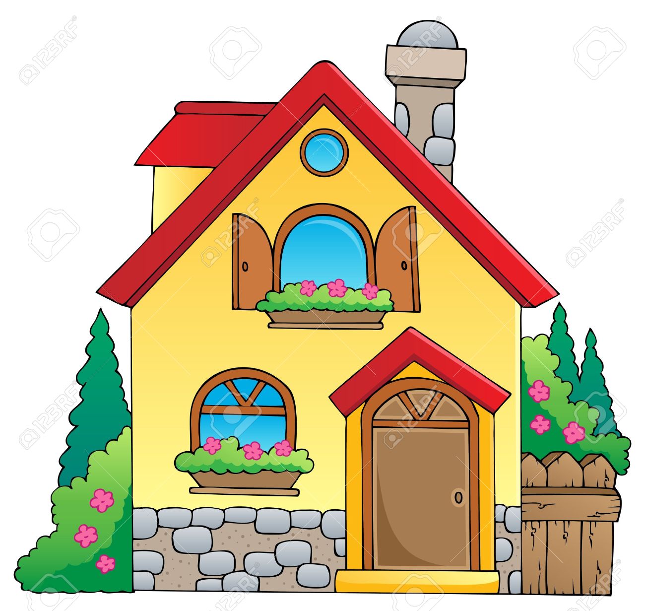 Cartoon House Clipart.