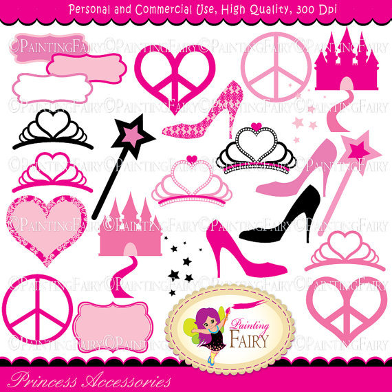 Princess Tiara And Wand Clipart.