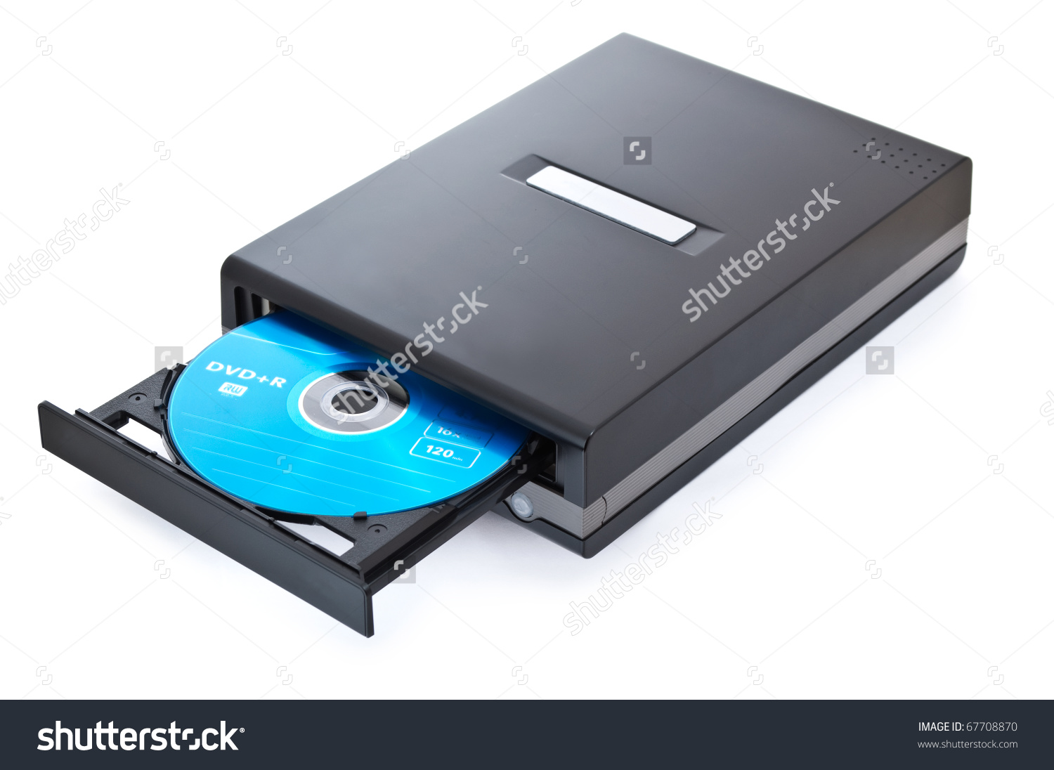 External Cd Dvd Burner Writer Isolated Stock Photo 67708870.