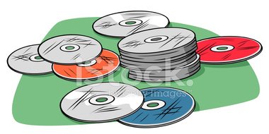 Scratched Cds stock vectors.