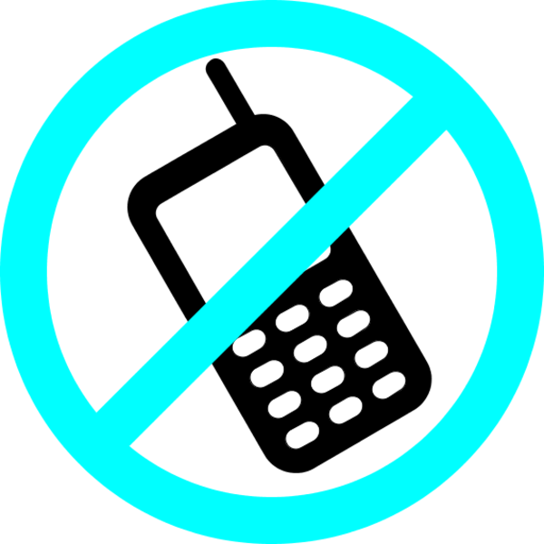 No cell phones clipart.