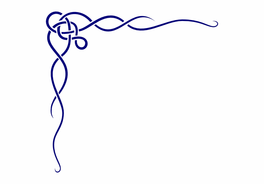 Blue Celtic Border Clip Art.