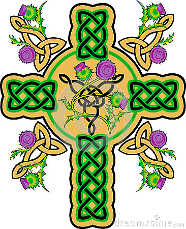 Simple Celtic Cross Clip Art.