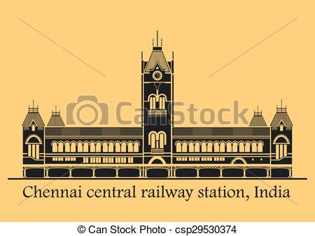 Vectors Illustration of Chennai central station.