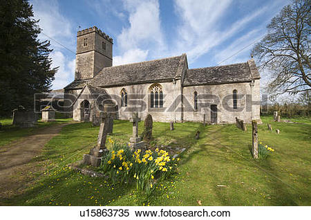 Stock Image of England, Gloucestershire, Coln Rogers. The Parish.