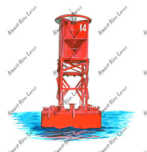 Channel Marker Buoy Boat Boating Home Office Room Camp Decor Decal.