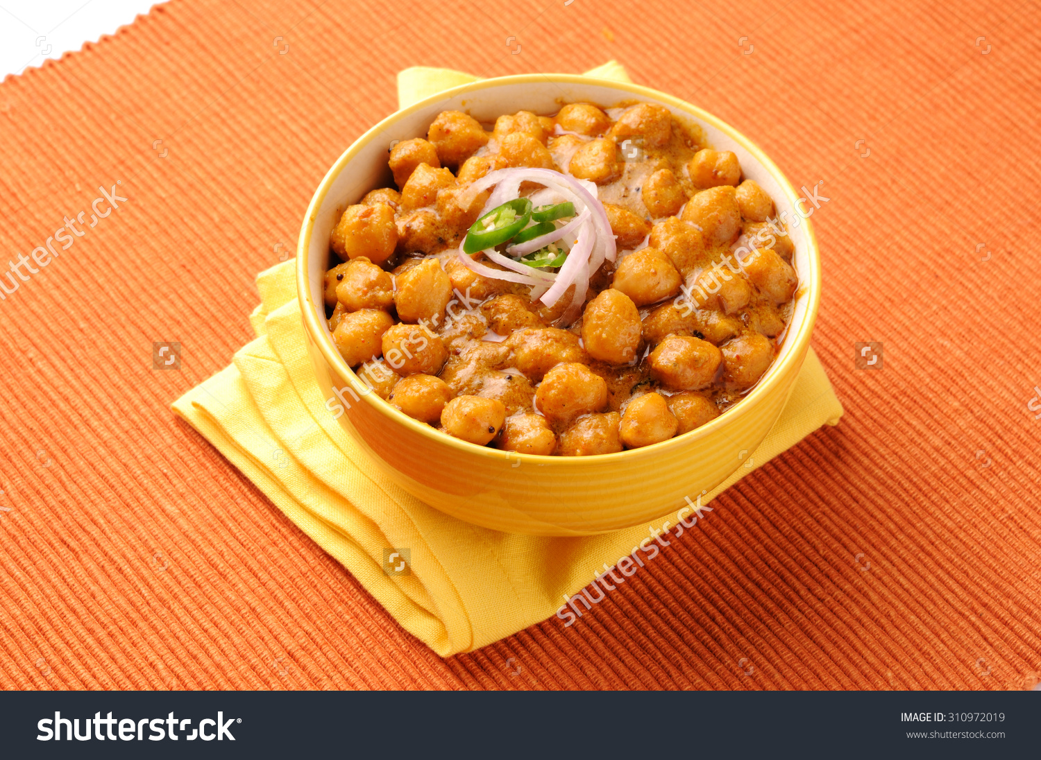 Chole Bhature Chola Bhatura Chana Masala Stock Photo 310972019.