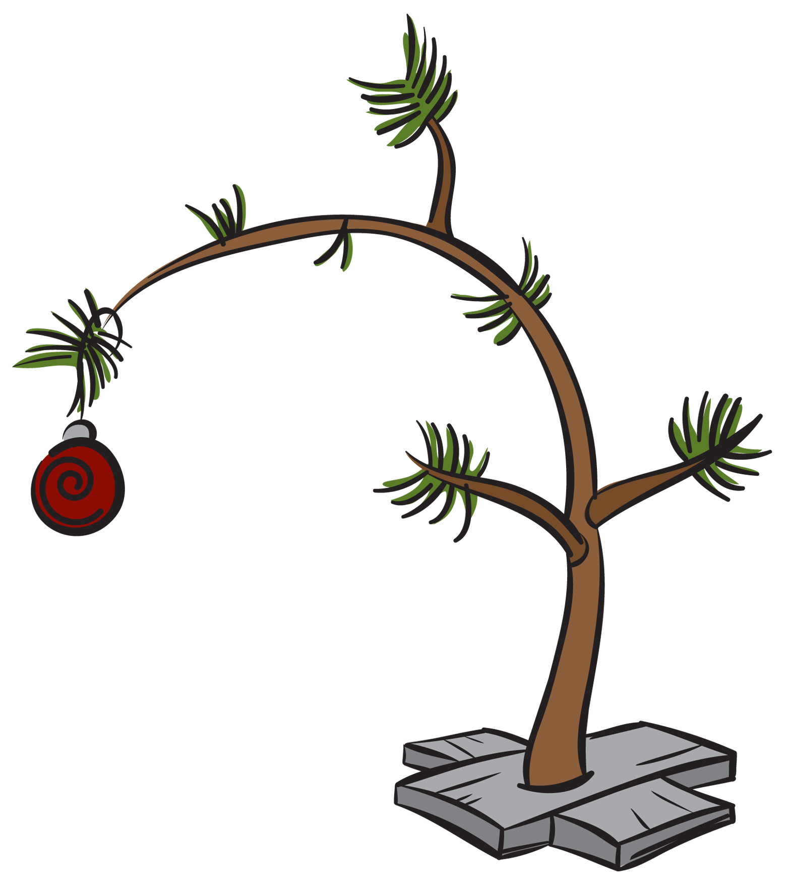 Clip Art Charlie Brown Christmas Tree.