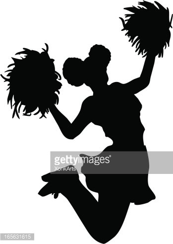 Cheerleader Jumping Clipart Image.