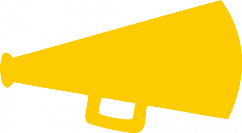 Yellow Megaphone Clipart.