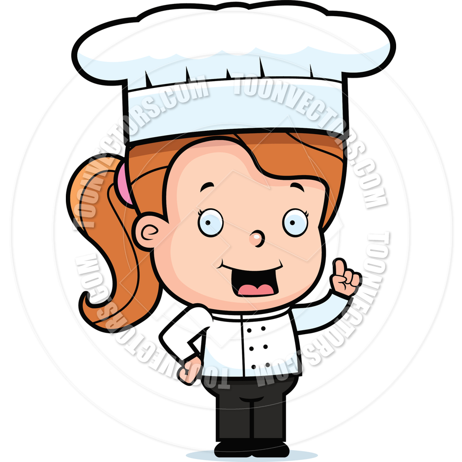 Girl chefs clipart.