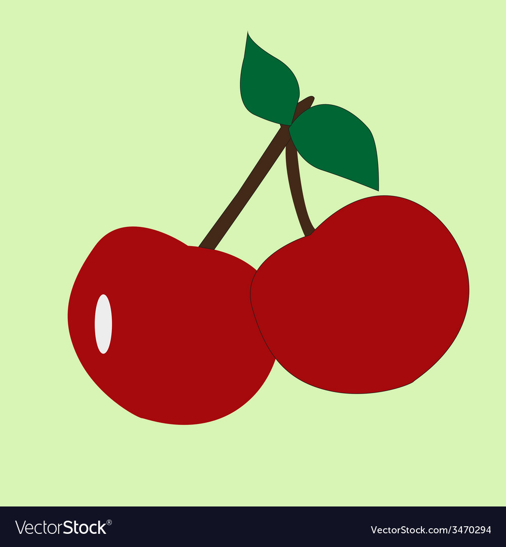 Cherry fruit icon clipart.