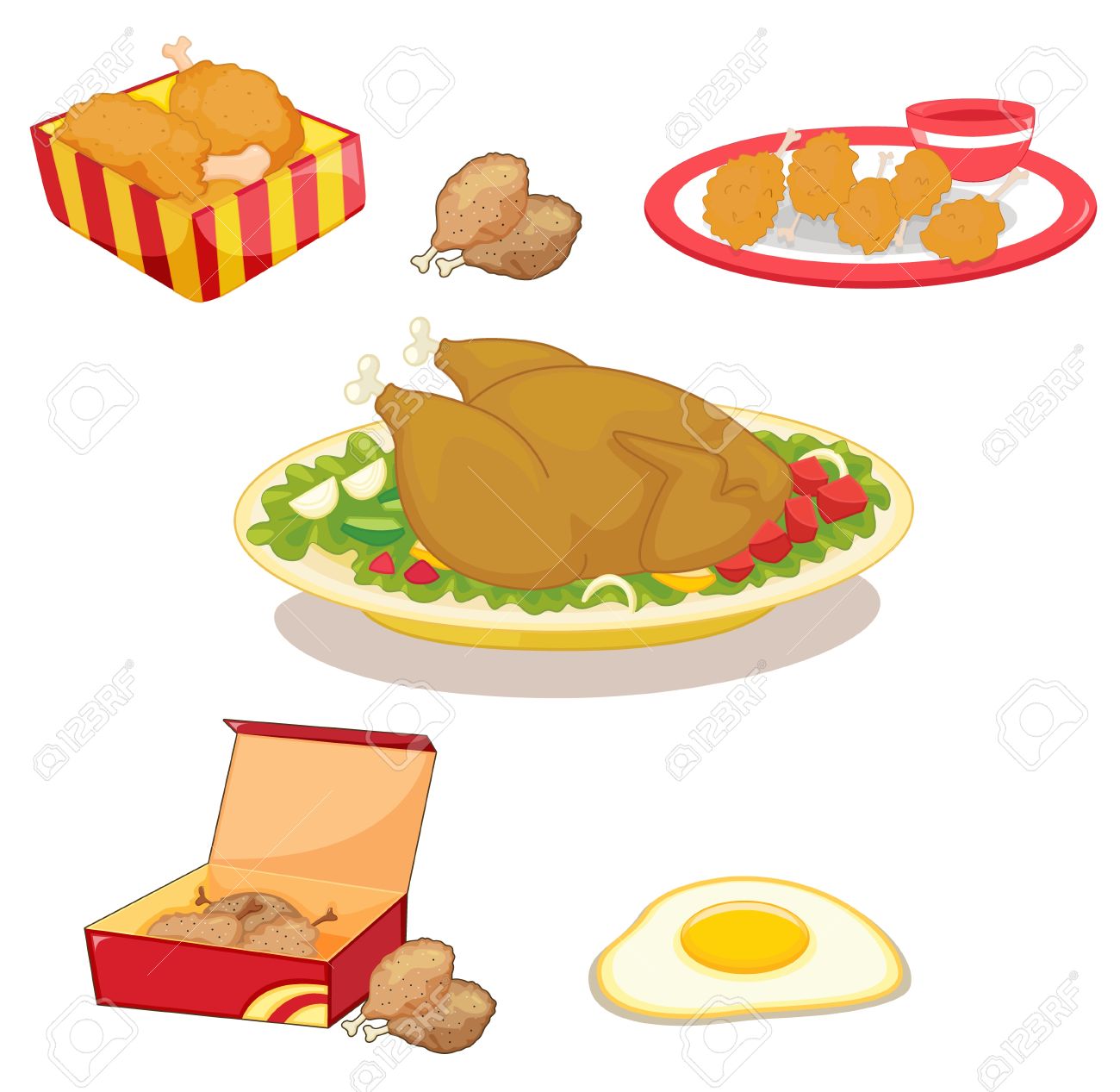 Illustration Of Mized Chicken Clipart Royalty Free Cliparts.