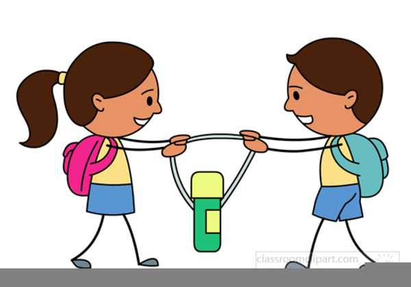 Children Arguing Clipart.