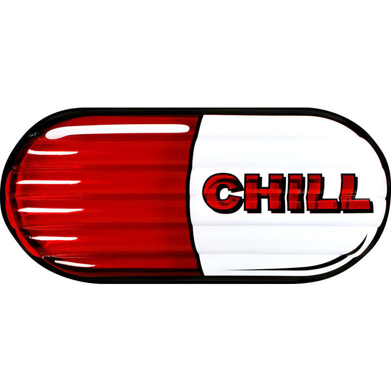 Giant Inflatable Chill Pill Swimming Pool Air Float.