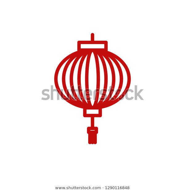 Chinese New Year Lantern Icon Line Stock Vector (Royalty Free.