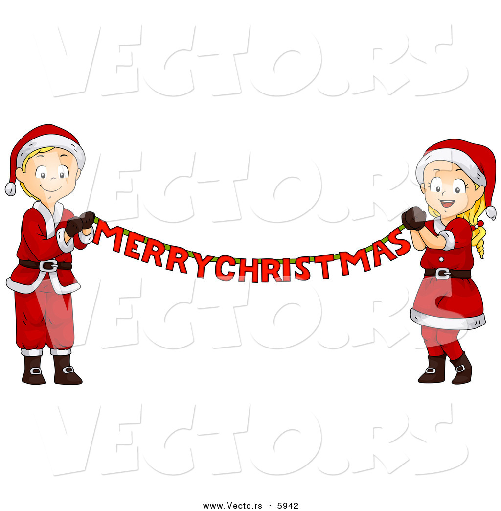 Merry Christmas Banner Clipart.