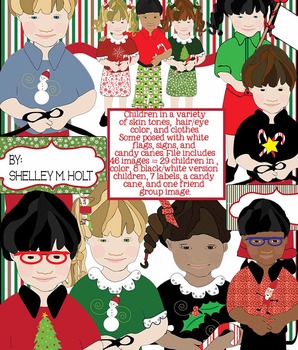 Christmas Children Clipart Bundle.