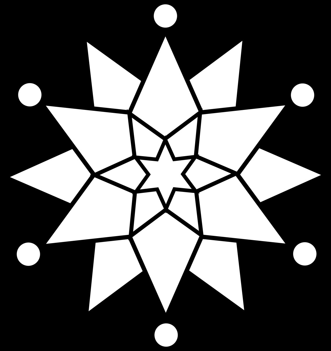 Black Christmas Snowflake Clipart.