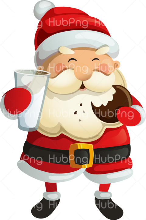 santa claus png food for christmas clipart Transparent.