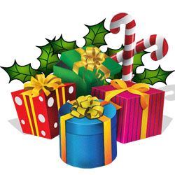 Free Clipart: Christmas Presents, Ribbons.