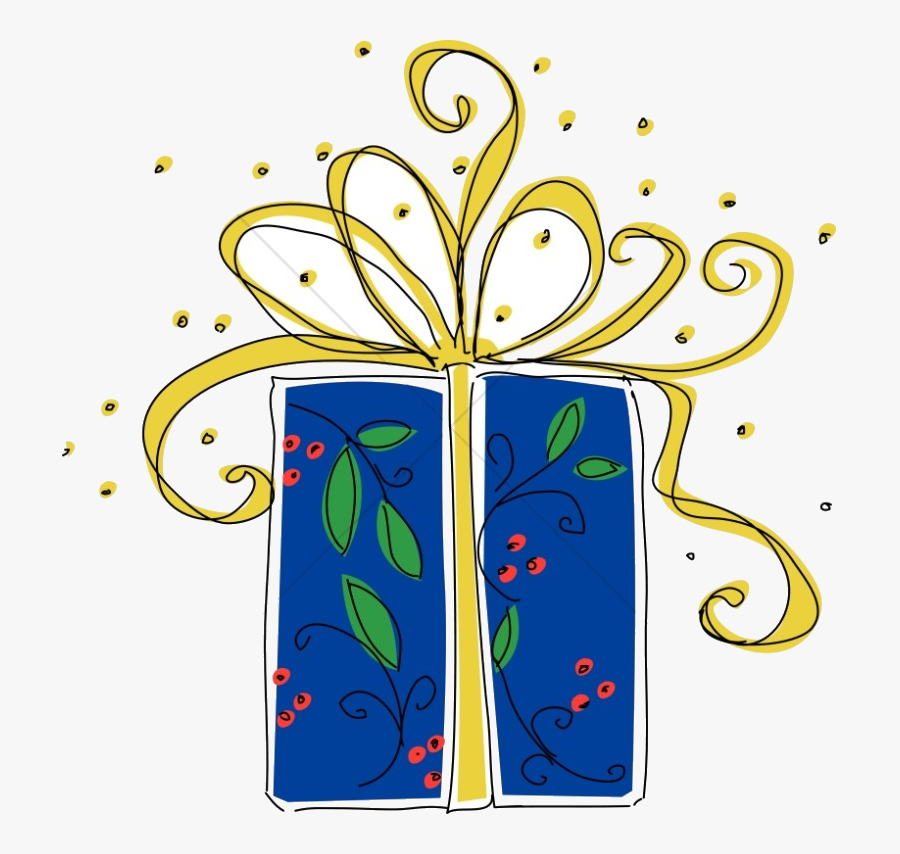 Christmas Big Blue Present Religious Clipart Transparent.