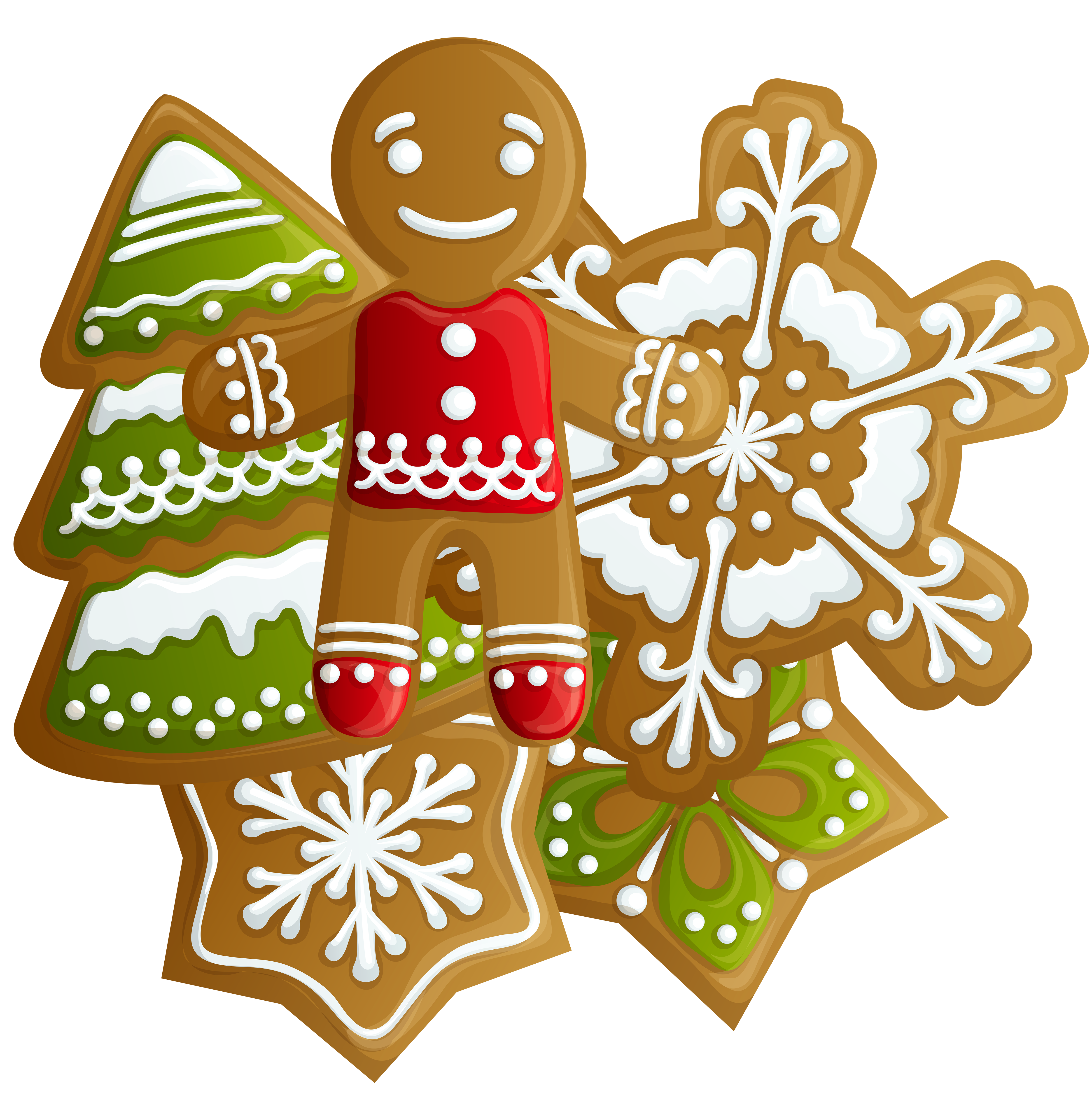 Transparent Christmas Gingerbread and Cookies PNG Clipart.