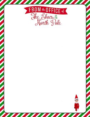 Free, Printable Letterhead for your Elf on the Shelf. in.