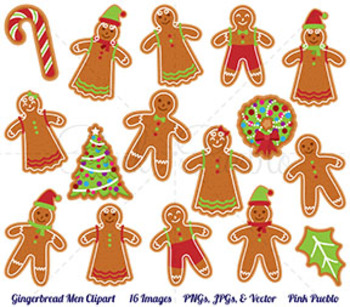 Gingerbread Cookie Clipart, Gingerbread Man Clip Art, Christmas Gingerbread.