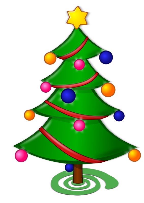 Christmas Tree Clipart Black And White.