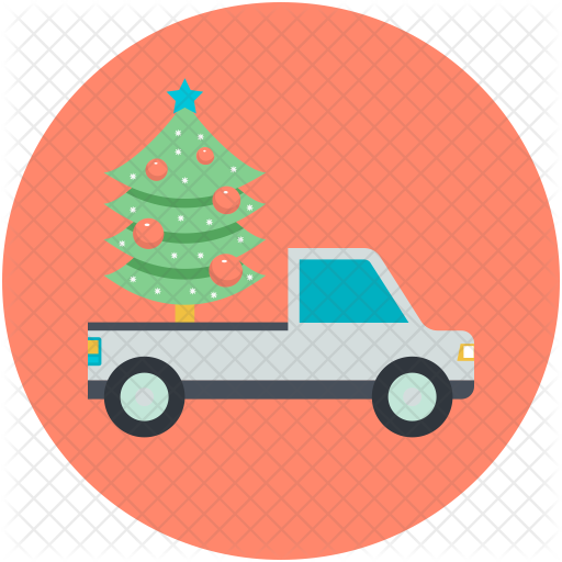 Car, Trolley, Christmas Icon.