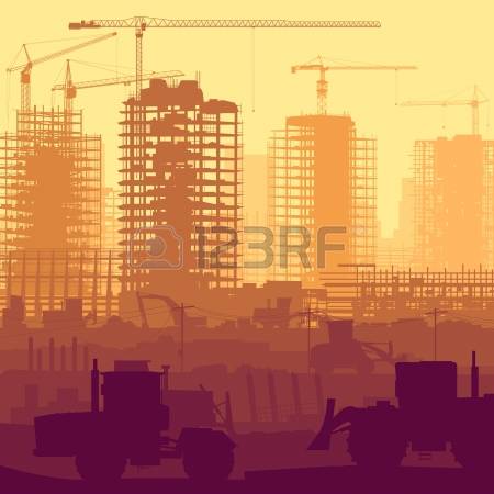 28,543 The Construction Site Stock Vector Illustration And Royalty.