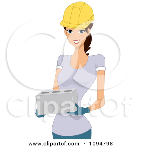 Girl Civil Engineer Clipart.