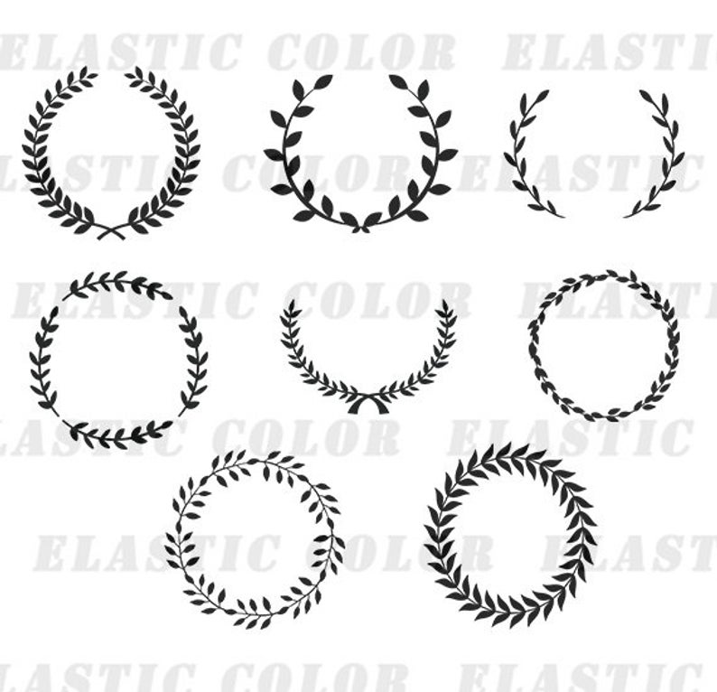 Leaf wreath svg.