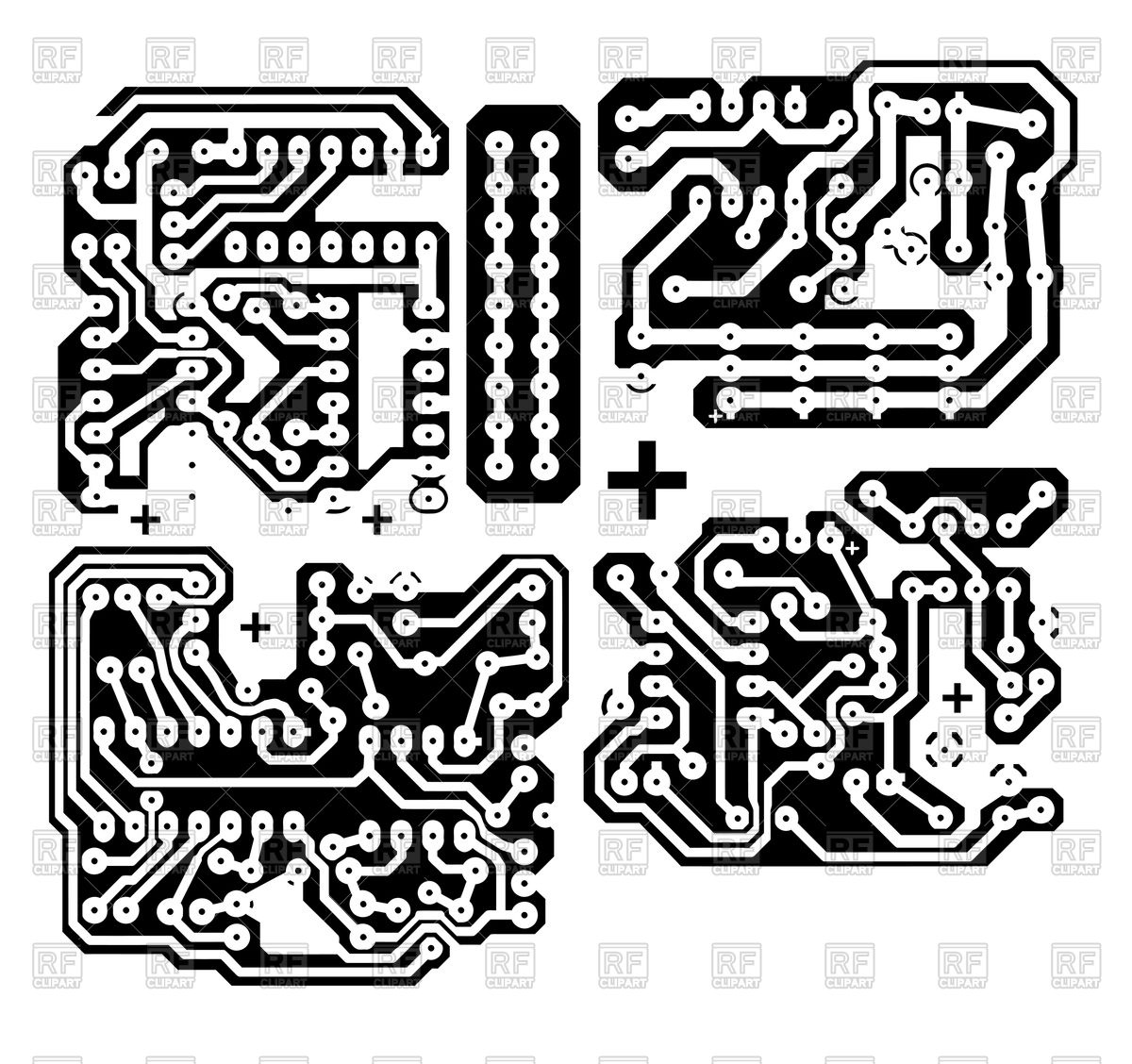 Printed circuit board Stock Vector Image.