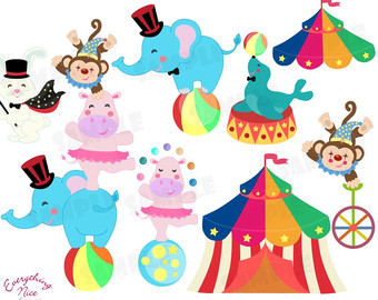 14+ Circus Animals Clipart.